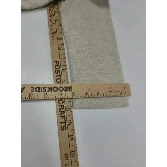 Chico's Cardigan Sweater Women's Size Medium Beige Suede Accents - Picture 9 of 10